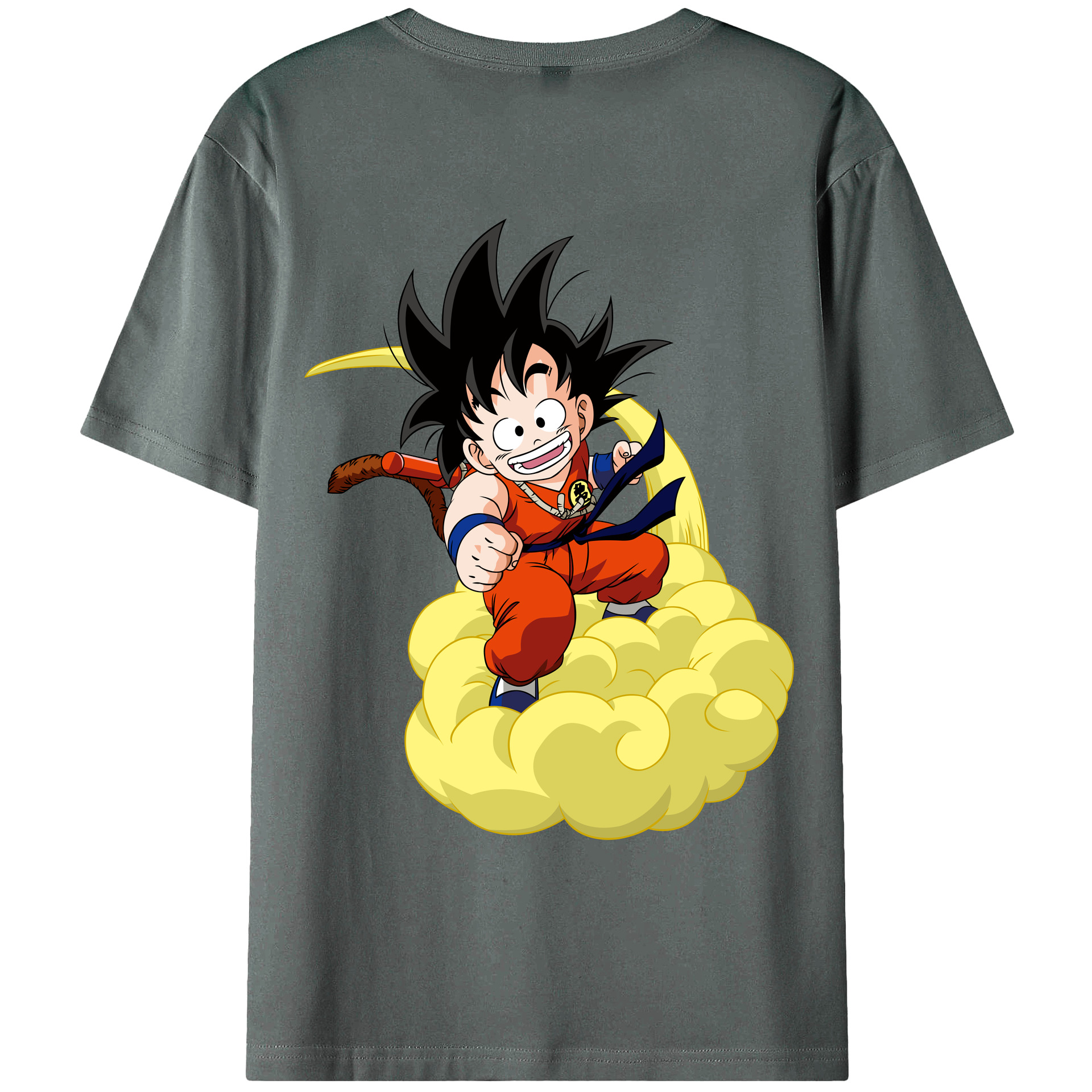 （画像用） ドラゴンボール 孫悟空（そん ごくう）Son Goku カカロット DRAGON BALL Kakarotto 綿100％ メンズ半袖Tシャツ（バックプリント） 通気性